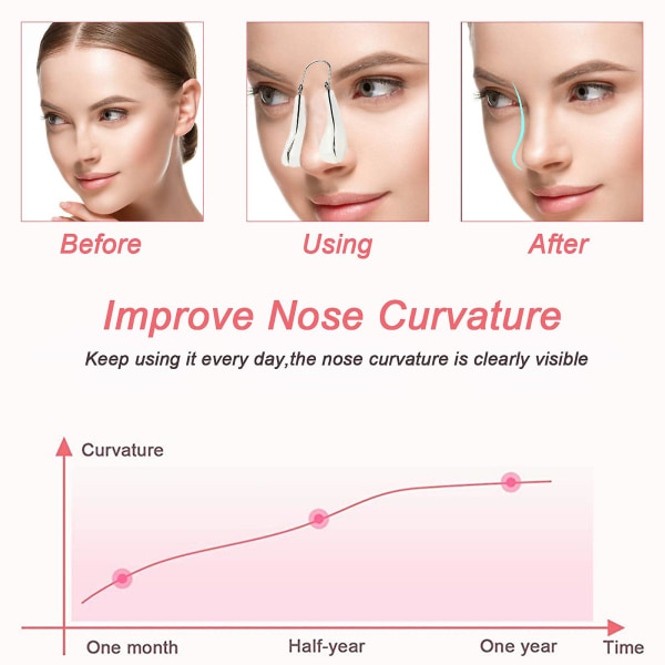 2 kpl Nenä ylös Muotoileva nostoklipsi Bridge Beauty Enhancer Reshaper Nose Suoristava Clip Nose Enhancer