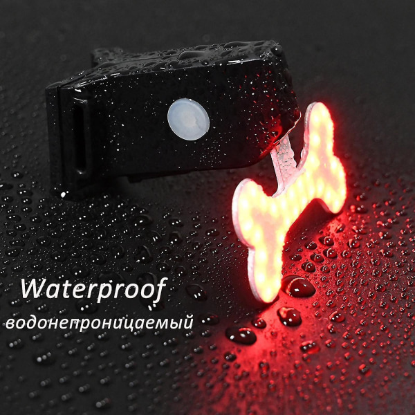 Super Bright Led sykkellys, hodebaklys, baklys for landeveissykkel, Mtb, Sykling - Bone Bone