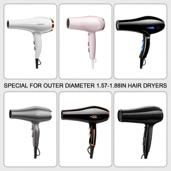 Hårtorksmunstycke Hårtorksdiffusor för professionell styling 2 st Svart Nylon