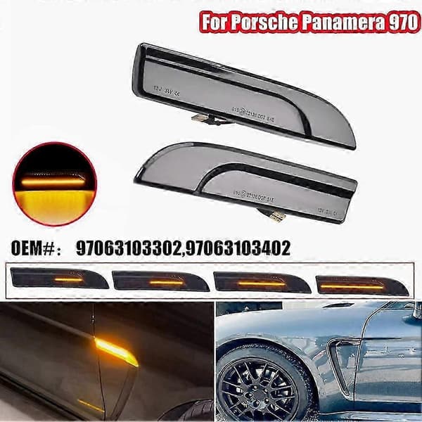 LED sidemarkeringslys til Porsche Panamera 970 med dynamiske blinklys