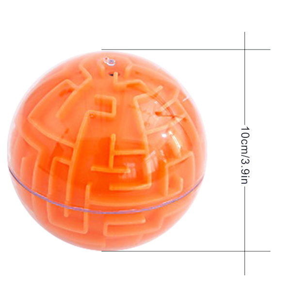 3D Memory Sequential Maze Ball Puslespil Legetøjsgaver til børn, voksne Orange