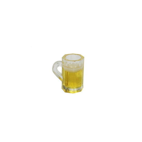 1/12 Miniatyr Scene Modell Skala Dukkehus tilbehør Mini ølkopp krus Barneleke yellow