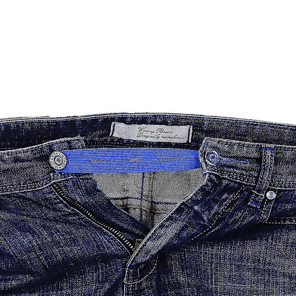 Elastisk knapp midjeförlängare Byxor Jeans Expander midjebandsknapp Royal Blue 5PCS