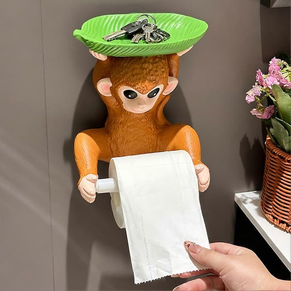 Abe serviettholder med skridsikker overflade til badeværelsestilbehør Monkey
