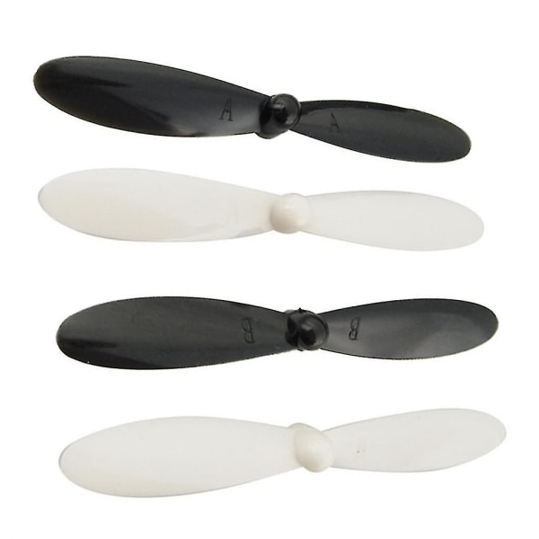 20 stk propeller luftskrue erstatning for Hubsan X4 H107 tilbehør svart+hvit