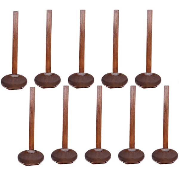 Japansk 8,5 tommer Ramen Håndlavet Træ Suppeske Træ 10 stk 43 Wooden
