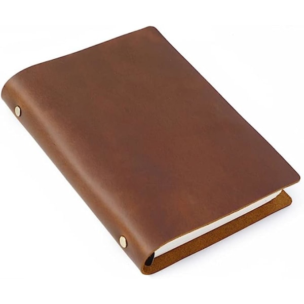 Læderetui Notebook Dagbog Håndlavet Notesblok Kontorskolegave (Farve: D, Størrelse: M)