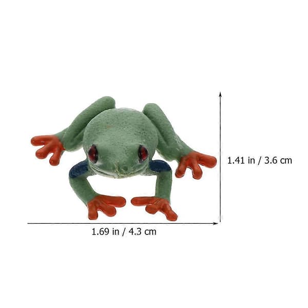Plastdyrmodell Simuleringsfrosker for lek 4 stk Kognitive rekvisitter