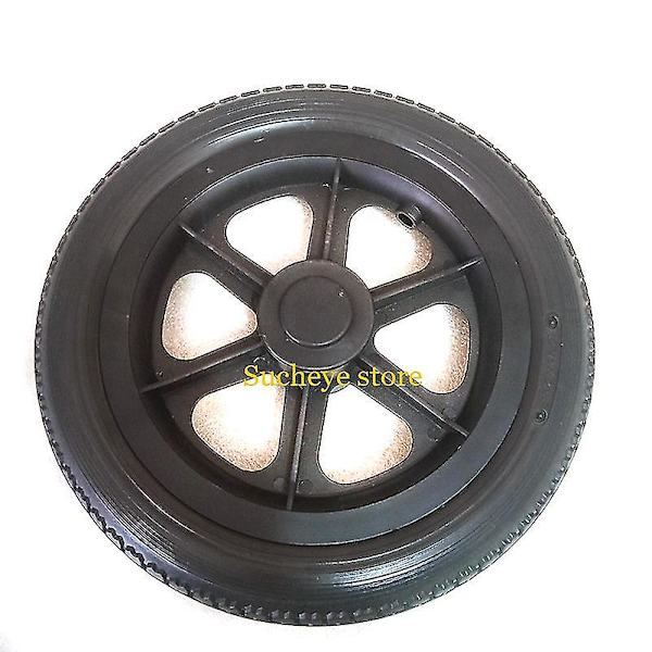 12 tuuman pyörätuolin pyörä 12 1 / 2x2 1 / 4 Pu renkaan täyttö vapaa pyörä Manuaalinen pyörätuolin takapyörä Black