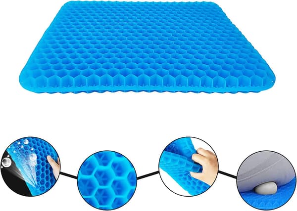 Gel Seat Cushion Double Thick Breathable Honeycomb Seat Cushion