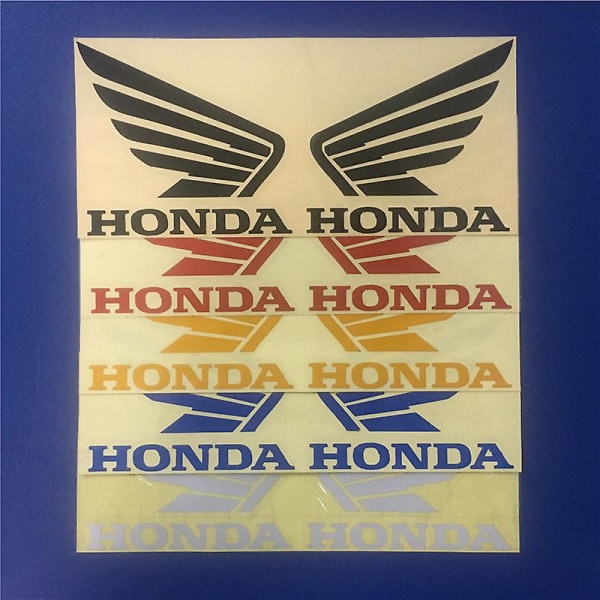 Reflekterende Motorsykkel-klistremerke For Honda Decal Moto Wing Dedikert Scooter-klistremerker Tank Emblem Motorsykkeldeler Bil Styling| | Silver