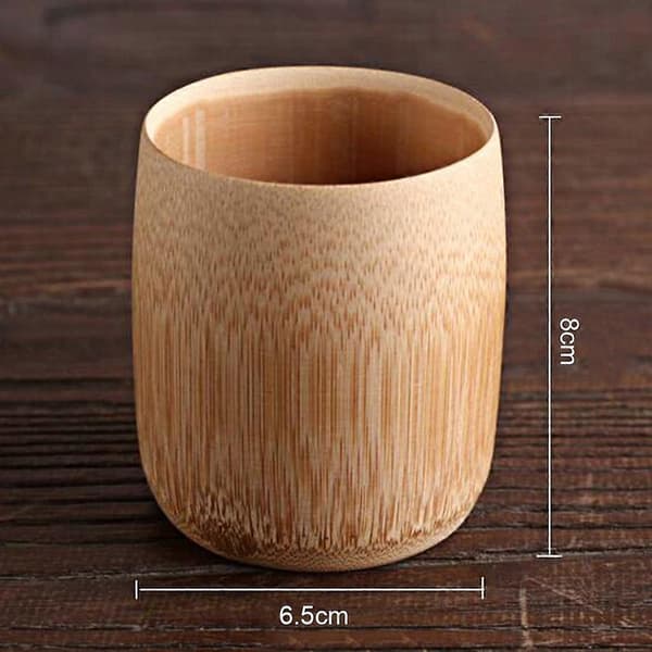 Naturlig Bambu Juice Mugg och Kopp Drickskoppar för Sake kaffe och te, 12 Designer att Välja E