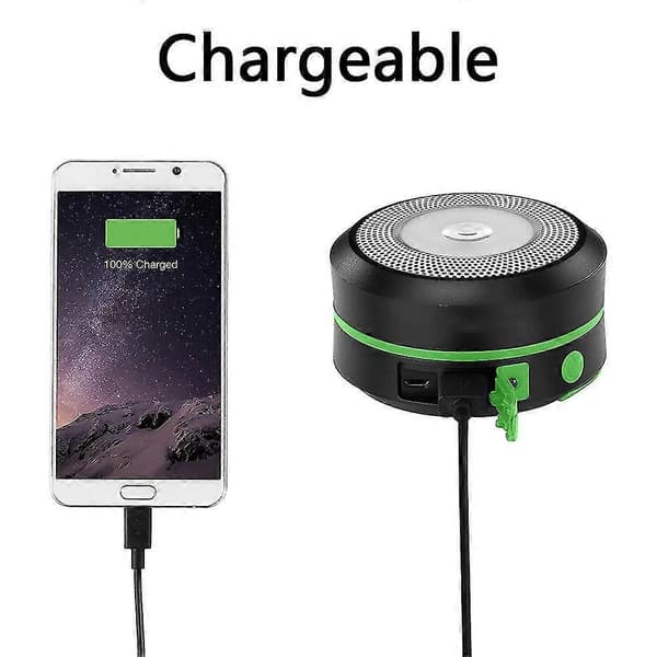 Campinglanterne, oppladbart LED-campinglys, USB-drevet sammenleggbart teltlys med førstehjelpsfløyte, campinglykt