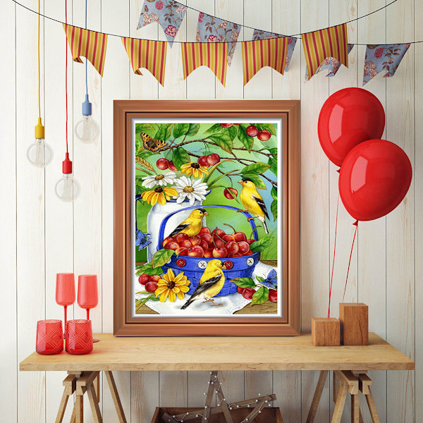 UKAP Dekorativ heldiamant 5D diamond painting korsstygn 31# 30x40cm(11.81x15.75")