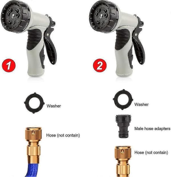 Trädgårdsdusch, 9 munstycken Multifunktionell trädgårdshanddusch Spraypistol Spraymunstycke
