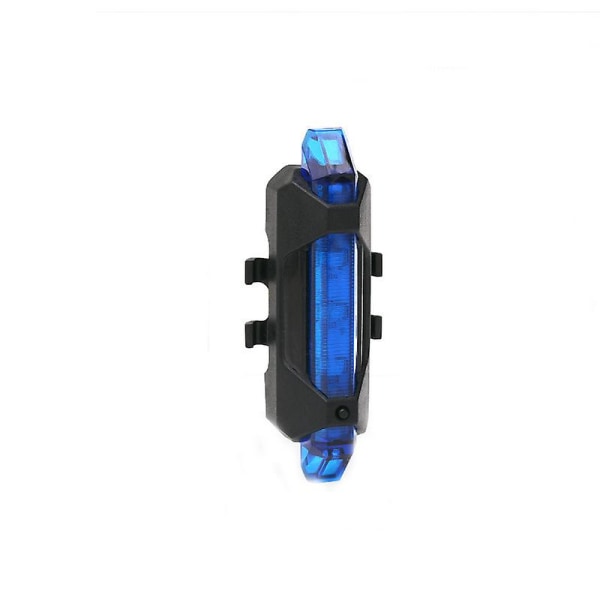 Cykelbaglygte Usb Vandtæt Genopladelig Cykellygte Nat Cykellygte Usb Led Sikkerhedsadvarselslys Cykeltilbehør| | BLUE