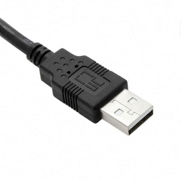 10ft PS3 Controller Opladerkabel til Playstation 3 Trådløs DualShock CECHZC2U USB Opladerledning Black