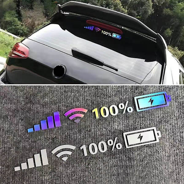 Auton tuulilasien koristetarrat 5g Matkapuhelimen Wi-Fi-signaali Vinyyli Tarrat Auton Moottoripyörän Heijastavat Tarrat Autotarvikkeet| | Colorful 02 45x5cm