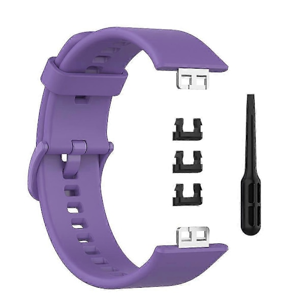 Justerbar silikonrem for Huawei Watch Fit Purple