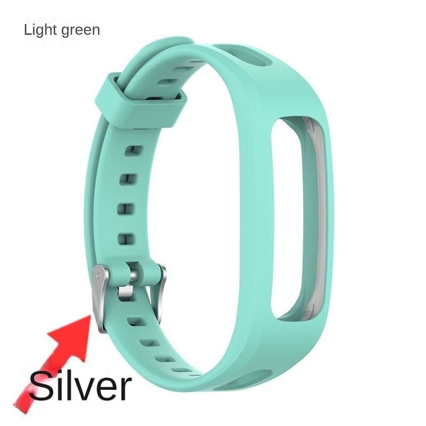 Ersättningsarmband silikonrem för Huawei Band 4e 3e Honor Band 5 Löparrem Handled light green