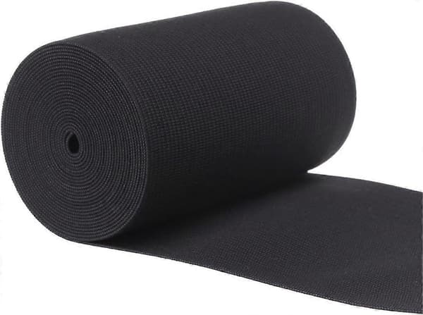 SeraphinaT 4-tommer bred sort strikket kraftig strækbar elastik 3 yards sort