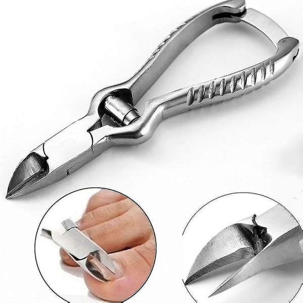 Steel Toe Negle Cuticle Nipper Pincet Nipper Skin Plier Tool Pusher Saks| Cuticle Saks (sølv)