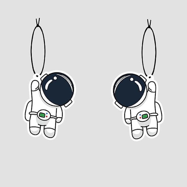 Söt tecknad Astronaut Parfym Styck Bil Backspegel Hängande Bil Doft Styck Auto Inredning Tillbehör 2st|ornament| D