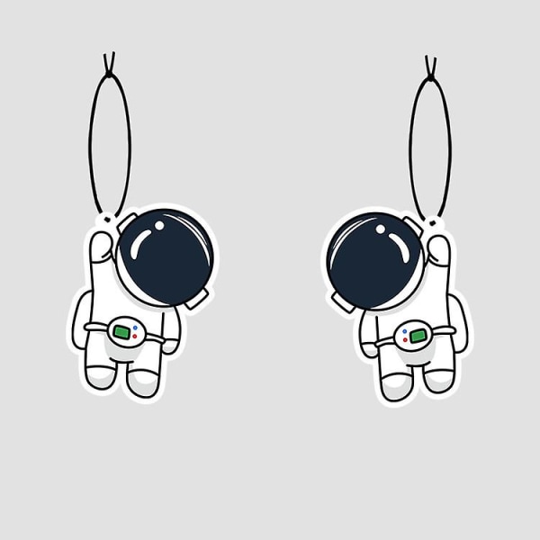 Suloinen sarjakuva Astronaut Hajuvesipala auton taustapeili Riippuva auton tuoksuosa Auton sisustustarvikkeet 2kpl|koristeet| D