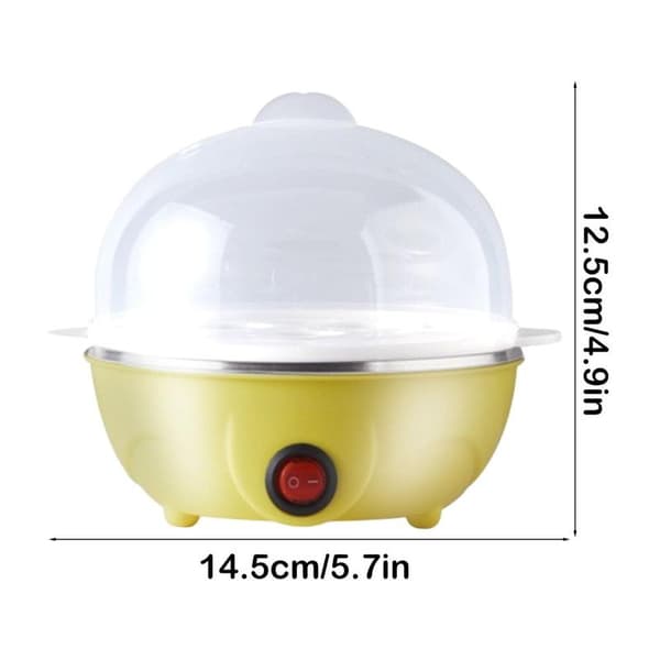 Egg Cooker Can Cook 7 Eggs With Automatic Shut-Off Function (Yellow)