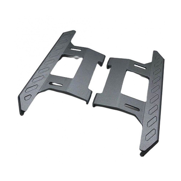 Til 1/10 klatrebil Axial Scx10 90046 90047 Metal Pedal Side Pedal Upgrade Fittings, sort Black