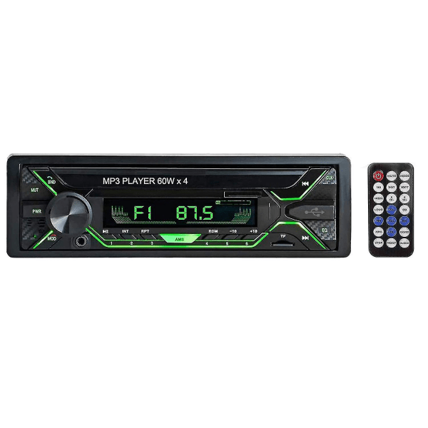 Bilstereo med Bluetooth, Single Din Radio Fm Media Player USB/tf/sd/aux Audio Receiver, Hands Fre