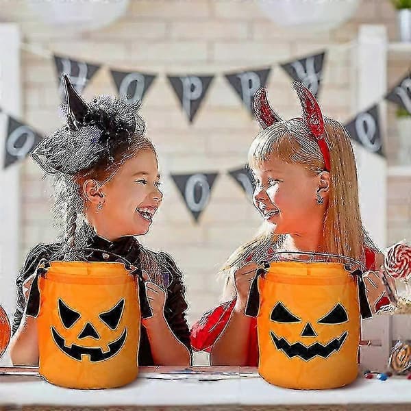 Halloween tredimensionell bärbar pumpaväska presentpåse godispåse för barn