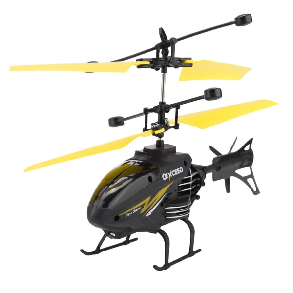 Mini RC Infrarød Induktionsfjernbetjening RC Toy 2CH Gyro Helikopter RC Drone Yellow