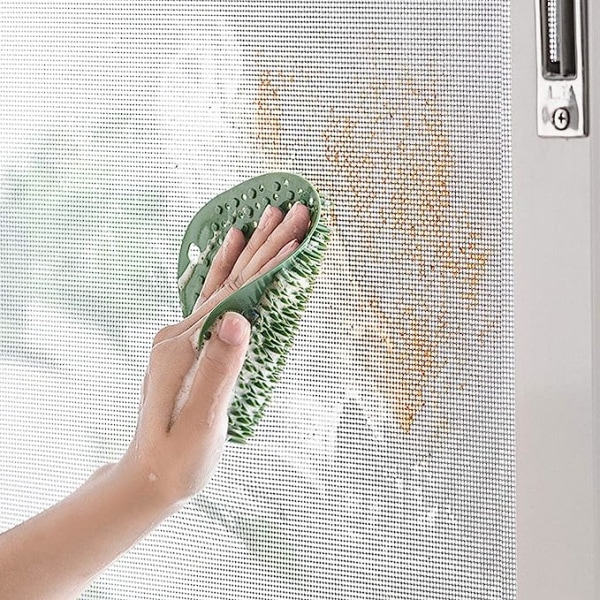 Silikonskrubber Rengjøringssvamper for oppvaskbørste, ny fleksibel oppvaskmaskin Silikonbørstepute for kjøkkenretter Frukt Grønnsaker Rengjøring av gap