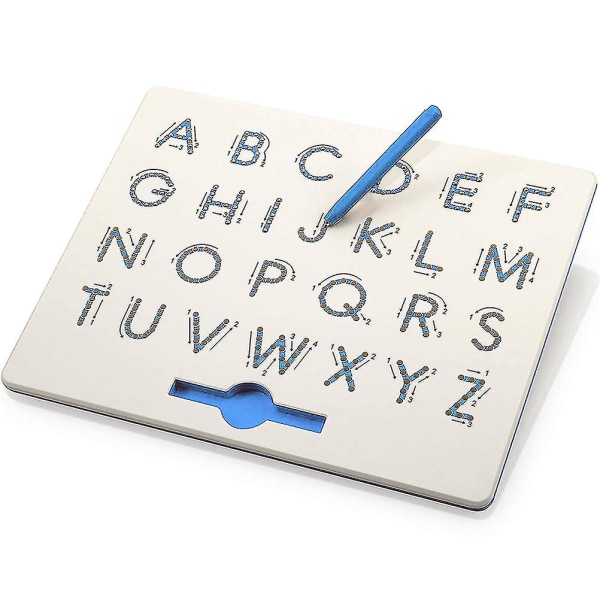 Magnetiske bogstaver Øvebræt, Magneter Tracing Abc Alphabet Board Pædagogisk legetøjsgave til 3 4 5 år gamle førskolebørn