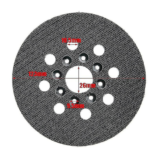 Krog-og-løkkestøttepude 5 tommer 125 mm slibepude til Bosch Gex 125-1 Ae, Pex 220 A, Pex 220 Ae