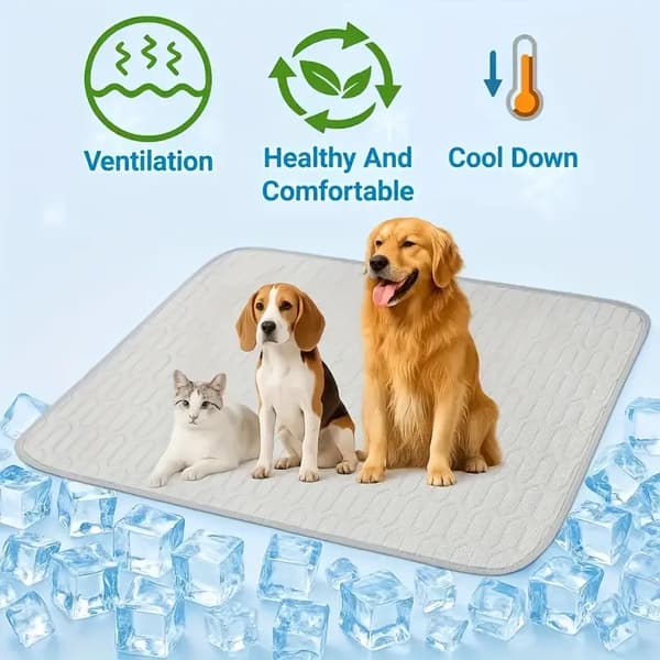 Cool Pet Mat, Suitable for Pets in Summer (50*40) Grey