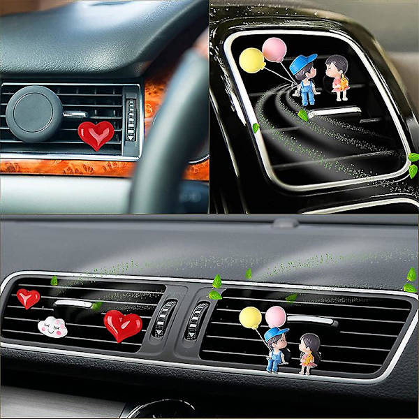 Creative Car Air Outlet Parfymklämma Par Dekoration Aromaterapi Luftkonditionering Dekorationer Bilinteriörtillbehör Inredning|ornament| 1