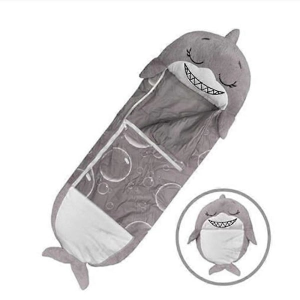 Pehmeät ja lämpimät makuupussit tytöille ja pojille 13550cm Grey shark 135*50cm