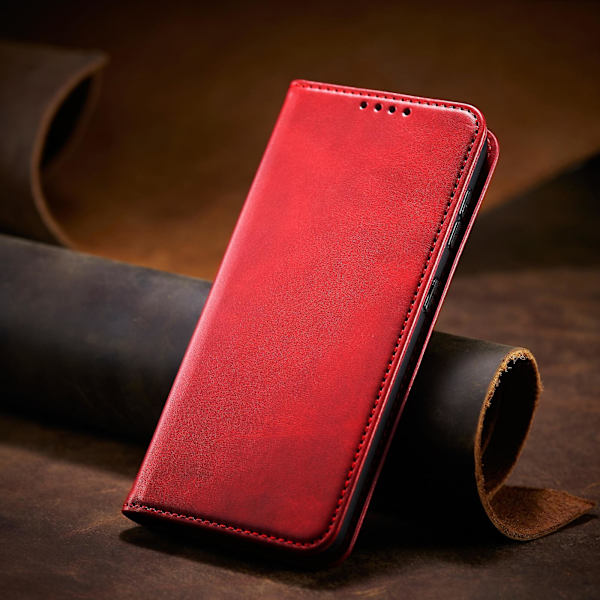 Lg G8 Thinq Calf Texture Magneettiselle vaakasuoralle käännettävälle case, jossa pidike ja korttipaikat ja lompakko