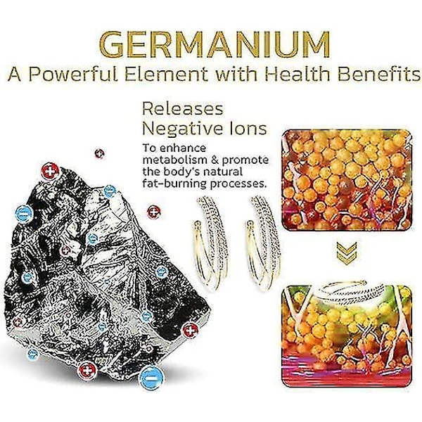 2 paria Lymphatic Diamond Hoop -korvakoruja, Lymphatic Activity Hoop -korvakoruja, lymfaattisen vedenpoiston germaniumkorvakoruja, magneettiterapiakorvakoruja Wolle
