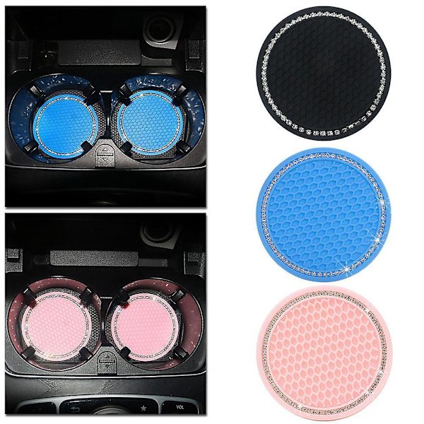 2st/1st Bilunderlägg Vattenkopp Flaskhållare Anti Slip Pad Mat Silica Gel För Inredning Bil Styling Tillbehör|drycker Hållare| Red 2pcs