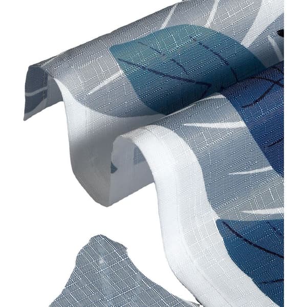 Duschdraperi 180 x 180 cm blått löv duschdraperi vattentätt tryckt polyesterduschdraperi Blue