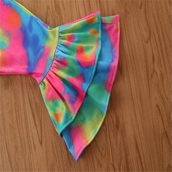 1-6 år flickor Tie Dye Jumpsuit Romper One-piece Playsuit 5-6 Years
