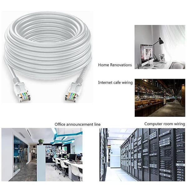 Ethernetkabel för utomhusbruk, Cat5e Ethernetkabel för utomhusbruk, 10 m, ljusgrå