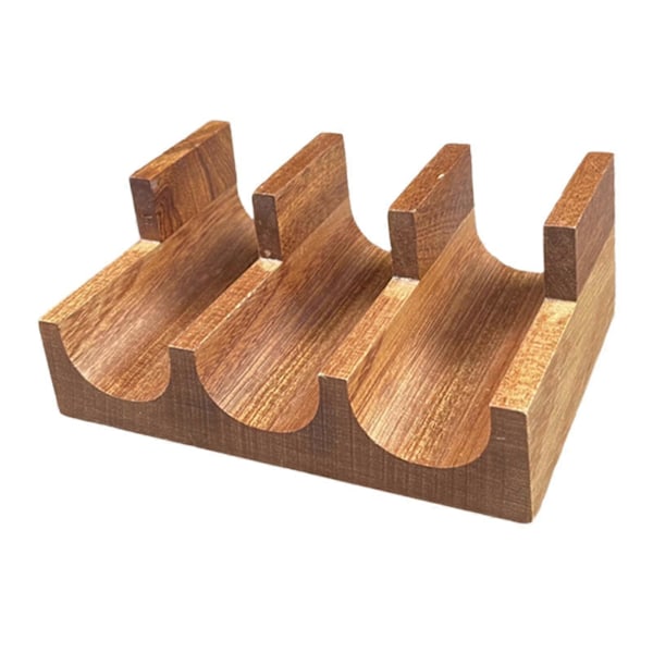 Sushiholder i tre, Sushi Serveringsfat, Serveringsfatstativ, Tacohyllebrett for Sammenkomster Restaurant Wood 3 Grid