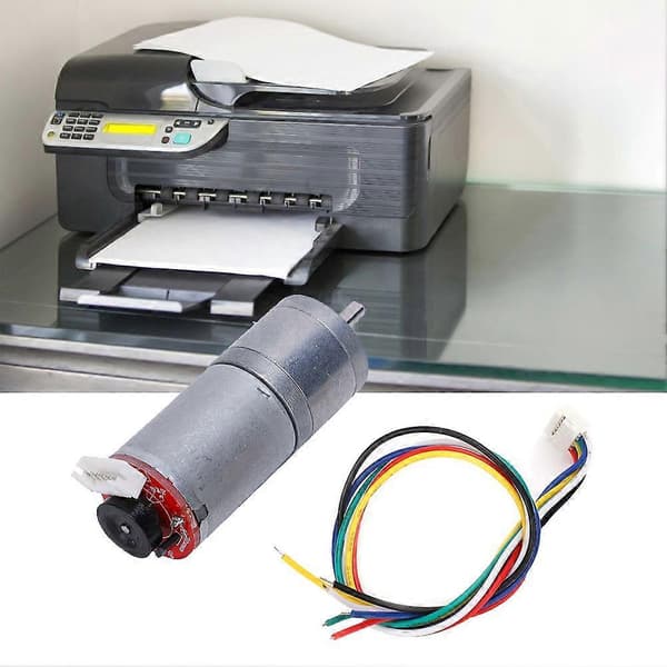 Girmotor DC med hastighetskoder Børste DC-motorer Reduksjonskobber Rustfritt stål GA25-370DC12V 300RPM