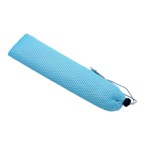 Bestikkpose i netting med snøring – Pustende redskapspose i polyester – for reise og camping Blue