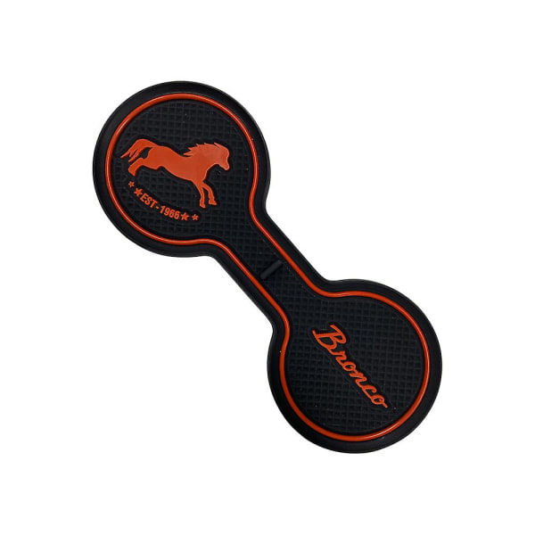 Bil Cup Coaster För Ford Bronco 2020 2021 2022 Läsk Cup Hållare Anti Slip Pad Dagliga interiörtillbehör| | Orange