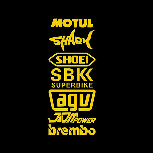 Heijastava moottoripyörän koko set Tarrat Tankkitarrat Kawasaki Ninja Yamaha Tmax Honda Suzukille Koko: 8 cm x 19,5 cm - Tarrat & amp; Tarrat Yello